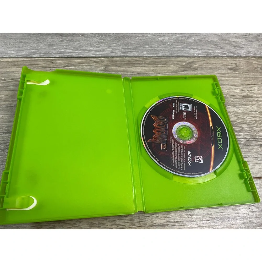 Doom 3 Microsoft Xbox Original 2005 Sci-Fi Horror FPS Game NTSC id‎ Software